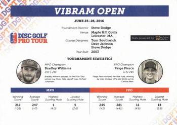 2016 Disc Golf Pro Tour - Venues #NNO Vibram Open (Bradley Williams / Paige Pierce) Back